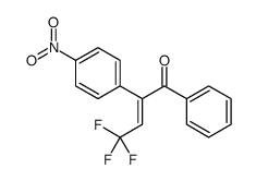 4,4,4-trifluoro-2-(4-nitrophenyl)-1-phenylbut-2-en-1-one结构式