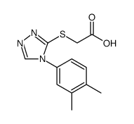 Acetic acid, 2-[[4-(3,4-dimethylphenyl)-4H-1,2,4-triazol-3-yl]thio] Structure