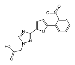 2-[5-[5-(2-nitrophenyl)furan-2-yl]tetrazol-2-yl]acetic acid结构式