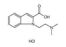 1H-Indole-2-carboxylic acid, 1-[2-(dimethylamino)ethyl]-, hydrochloride结构式