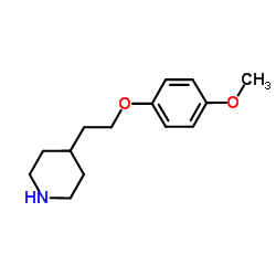 4-[2-(4-Methoxyphenoxy)ethyl]piperidine结构式