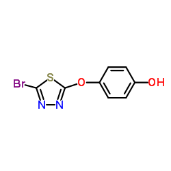 4-[(5-Bromo-1,3,4-thiadiazol-2-yl)oxy]phenol结构式