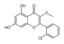 2-(2-chlorophenyl)-5,7-dihydroxy-3-methoxychromen-4-one结构式