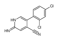 2-amino-5-(2,4-dichlorophenyl)pyridine-4-carbonitrile结构式