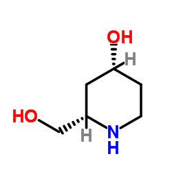 (2S,4R)-2-(Hydroxymethyl)-4-piperidinol Structure