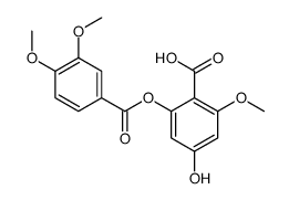 2-(3,4-dimethoxybenzoyl)oxy-4-hydroxy-6-methoxybenzoic acid结构式