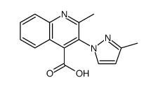 4-Quinolinecarboxylic acid, 2-methyl-3-(3-methyl-1H-pyrazol-1-yl) Structure