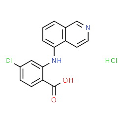 4-CHLORO-2-(ISOQUINOLIN-5-YLAMINO)BENZOIC ACID HYDROCHLORIDE结构式