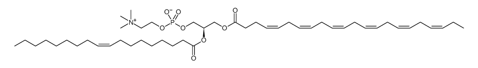 3,5,9-Trioxa-4-phosphahentriaconta-13,16,19,22,25,28-hexaen-1-aminium, 4-hydroxy-N,N,N-trimethyl-10-oxo-7-[(1-oxo-9-octadecenyl)oxy]-, inner salt, 4-oxide, [R-(all-Z)]结构式