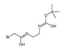 tert-butyl N-[2-[(2-bromoacetyl)amino]ethyl]carbamate结构式