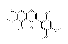 5,6,7-trimethoxy-3-(2,4,5-trimethoxy-phenyl)-chromen-4-one结构式