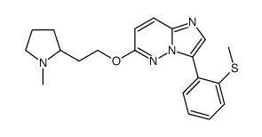 6-[2-(1-methyl-pyrrolidin-2-yl)-ethoxy]-3-(2-methylsulfanyl-phenyl)-imidazo[1,2-b]pyridazine Structure