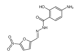 5-nitro-furfural-(4-amino-2-hydroxy-benzoylhydrazone) Structure