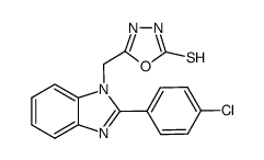 5-((2-(4-(benzyloxy)phenyl)-1H-benzo[d]imidazol-1-yl)methyl)-1,3,4-oxadiazole-2-thiol Structure