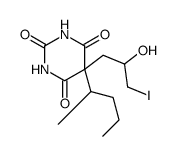 5-(2-hydroxy-3-iodopropyl)-5-pentan-2-yl-1,3-diazinane-2,4,6-trione结构式