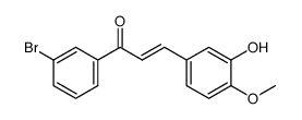 (E)-1-(3-bromophenyl)-3-(3-hydroxy-4-methoxyphenyl)prop-2-en-1-one Structure