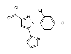 1-(2,4-dichloro-phenyl)-5-selenophen-2-yl-1H-pyrazole-3-carboxylic chloride结构式