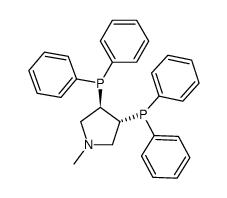 {(3R,4R)-3,4-bis(diphenylphosphino)-1-methylpyrrolidine结构式