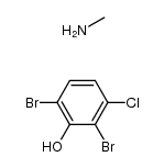 2,6-dibromo-3-chlorophenol compound with methanamine Structure