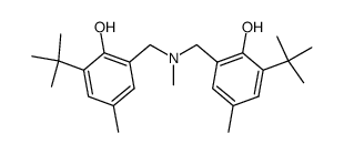 methylamino-N,N-bis(2-methylene-4-methyl-6-tert-butylphenol)结构式