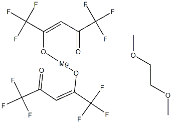 六氟乙酰基丙酮酸镁1,2-二甲氧基乙烷络合物结构式