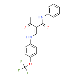 2-ACETYL-N-PHENYL-3-((4-(TRIFLUOROMETHOXY)PHENYL)AMINO)PROP-2-ENAMIDE结构式