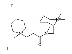 1-(9,9-dimethyl-3-aza-9-azoniabicyclo[3.3.1]nonan-3-yl)-3-(1-methylpiperidin-1-ium-1-yl)propan-1-one,diiodide Structure