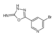 5-(5-bromopyridin-3-yl)-1,3,4-oxadiazol-2-amine Structure