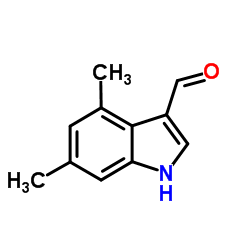 4,6-Dimethyl-1H-indole-3-carbaldehyde结构式