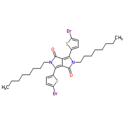 3,6-bis-(5-Bromo-2-thienyl)-2,5-dihydro-2,5-dioctylpyrrolo[3,4-c]pyrrole-1,4-dione picture