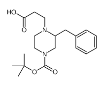 3-[2-benzyl-4-[(2-methylpropan-2-yl)oxycarbonyl]piperazin-1-yl]propanoic acid Structure