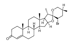 (23S,25S)-23-bromo-spirost-4-en-3-one Structure