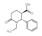 (2R,3R)-1-乙基-6-氧代-2-苯基-哌啶-3-羧酸结构式
