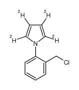1-(2-(chloromethyl)phenyl)-1H-d4-pyrrole结构式