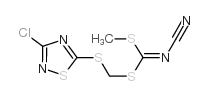 [(3-CHLORO-1,2,4-THIADIAZOL-5-YLTHIO)METHYL] METHYL CYANOCARBONIMIDODITHIOATE结构式