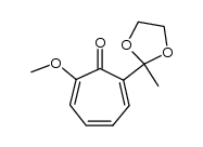 2-methoxy-7-(2-methyl-1,3-dioxolan-2-yl)tropone结构式