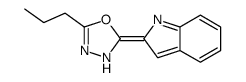 (2Z)-2-indol-2-ylidene-5-propyl-3H-1,3,4-oxadiazole结构式