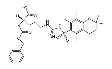 Nα-benzyloxycarbonyl-NG-(2,2,5,7,8-pentamethylchroman-6-sulphonyl)-L-arginine结构式