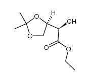 ethyl (2R,3R)-3,4-O-isopropylidene-2,3,4-trihydroxybutanoate结构式