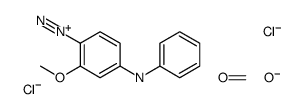 4-anilino-2-methoxybenzenediazonium,dichlorozinc,formaldehyde,hydrogen sulfate Structure