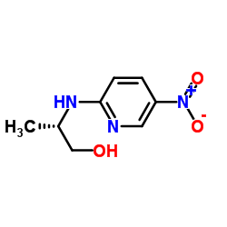 (S)-(-)-N-(5-硝基-2-吡啶基)丙氨醇结构式
