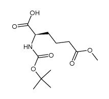 (R)-2-((tert-butoxycarbonyl)amino)-6-methoxy-6-oxohexanoic acid Structure