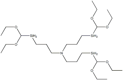 tris[(3-diethoxymethylsilyl)propyl)amine Structure