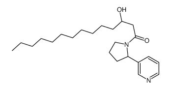 3-hydroxy-1-(2-pyridin-3-ylpyrrolidin-1-yl)tetradecan-1-one结构式