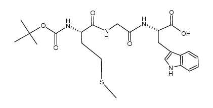tert-butyloxycarbonylmethionyl-glycyl-tryptophan Structure