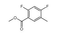 2,4-difluoro-5-methyl-benzoic acid methyl ester结构式