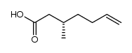 S -3-methyl-6-heptenoic acid Structure