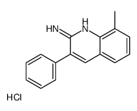 8-methyl-3-phenylquinolin-2-amine,hydrochloride Structure