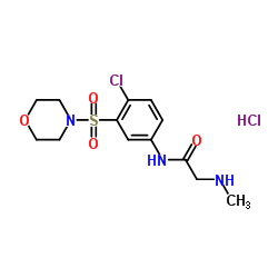 N-[4-chloro-3-(morpholin-4-ylsulfonyl)phenyl]-2-(methylamino)acetamide hydrochloride Structure