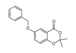6-benzyloxy-2,2-dimethyl-benzo[1,3]dioxin-4-one结构式